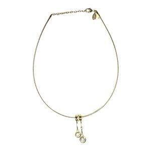 Vtg Nolan Miller gold-tone omega necklace with drop pendants Women’s jewelry